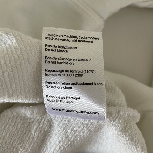 Maison Kitsune FOX HEAD PATCH CLASSIC SWEATSHIRT Men’s Size: XS White Flawed - Picture 8 of 12